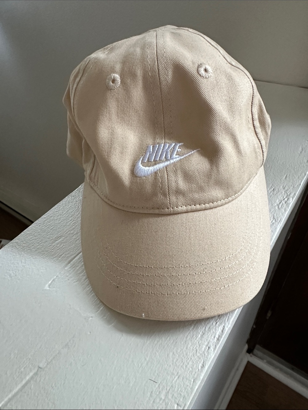 Nike Kid’s Tan Baseball Cap with White Swoosh